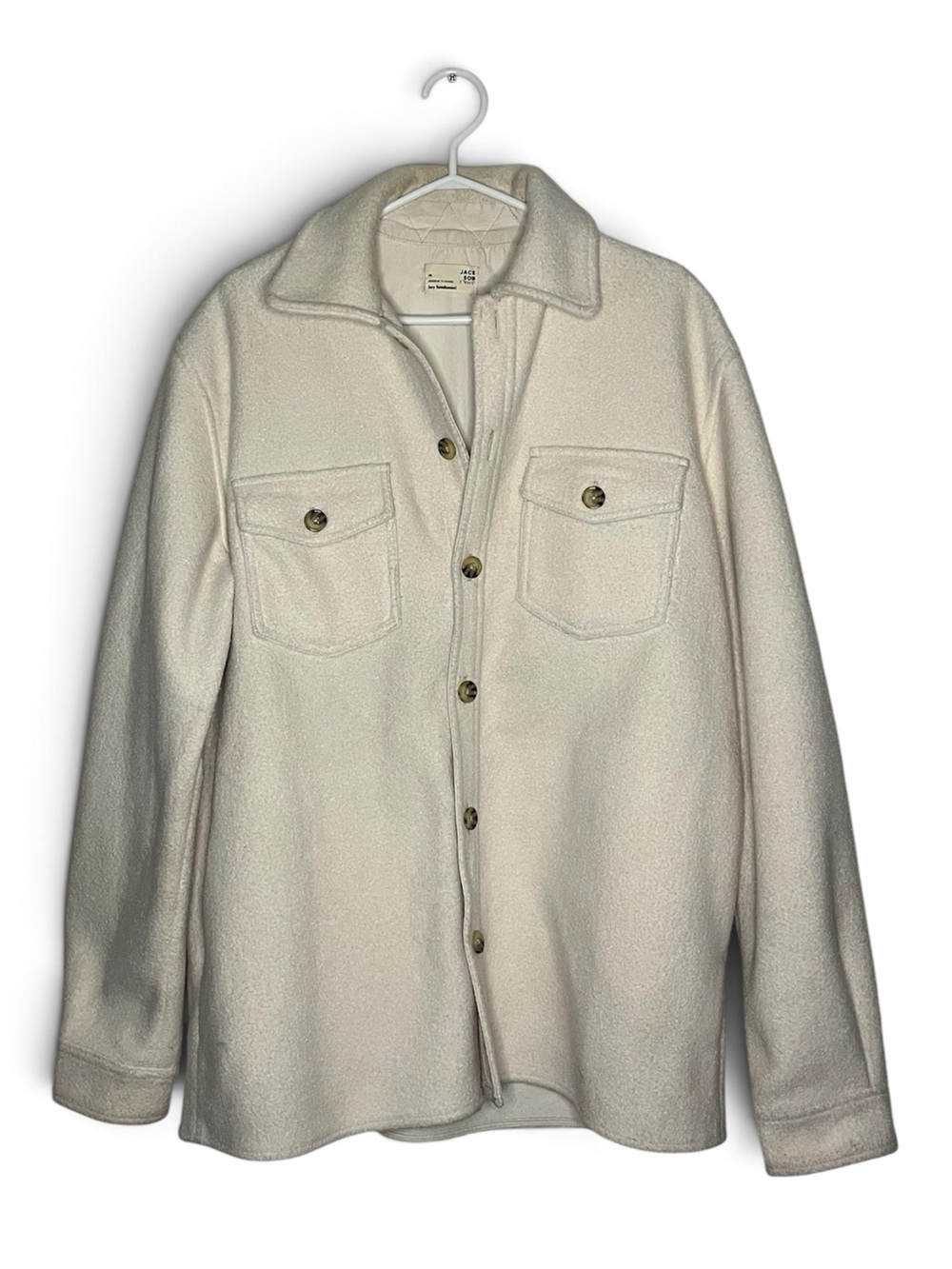 Jackson Rowe Cream Teddy Shacket Jacket